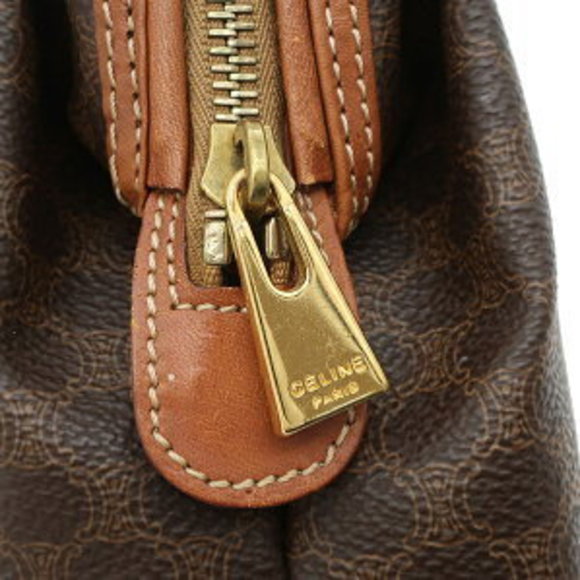 CELINE Pouch Macadam Brown Accessory Case Cosmetic - Picture 8 of 13